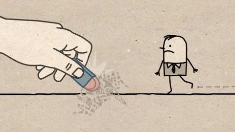 Big Hand - eraser Stock Illustration