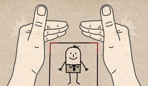 Big Hand - framing Stock Illustration