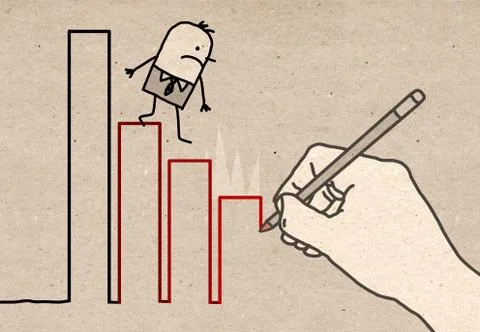 Big Hand - going down Stock Illustration