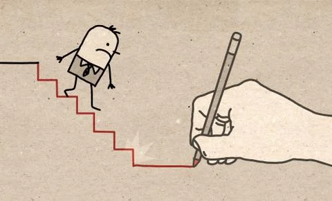 Big Hand - going down Stock Illustration