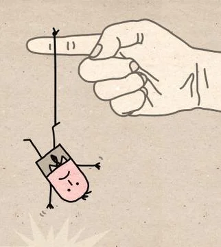 Big hand - hanging Stock Illustration