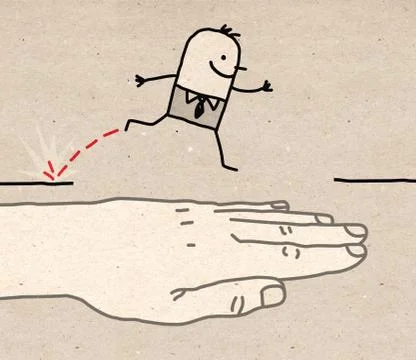 Big hand - help Stock Illustration