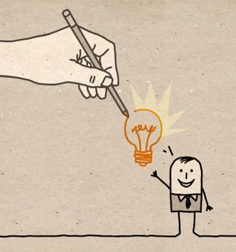 Big Hand - idea ! Stock Illustration