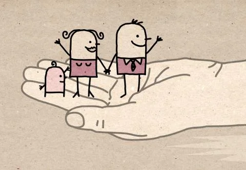 Big hand - kindness Stock Illustration