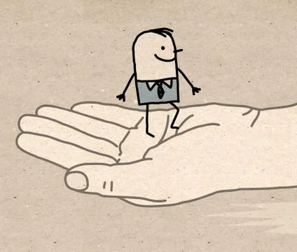 Big hand - kindness Stock Illustration