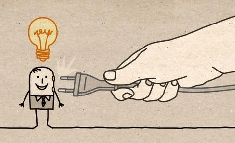 Big Hand - plug in Stock Illustration