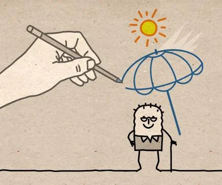 Big Hand - protection Stock Illustration