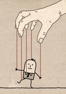 Big hand - puppet Stock Illustration