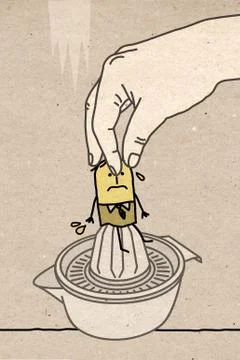 Big Hand - squeezing Stock Illustration