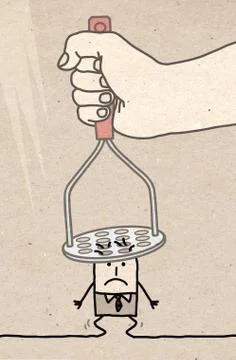 Big hand - under pressure Stock Illustration