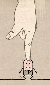 Big hand - under pressure Stock Illustration
