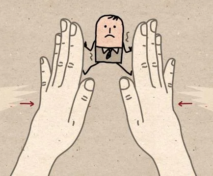 Big Hand - under pressure Stock Illustration