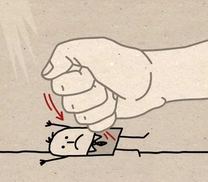 Big Hand - under pressure Stock Illustration
