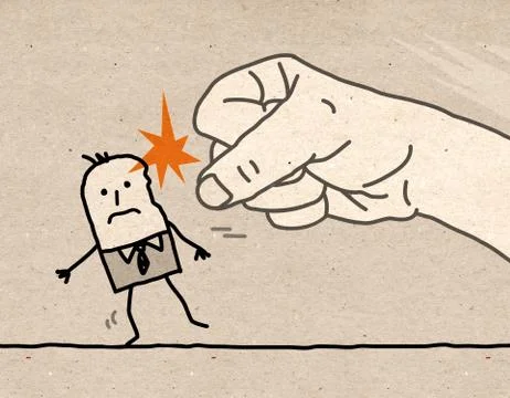 Big hand - violence Stock Illustration