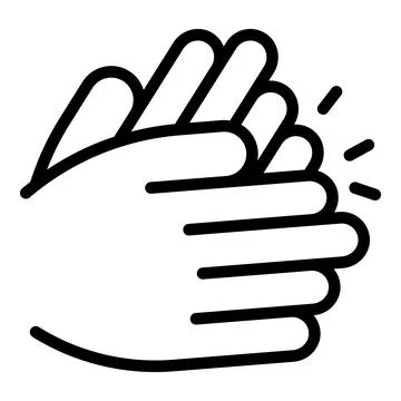 Big handclap icon outline vector. Finger hand clap Stock Illustration