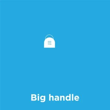 Big handle icon isolated on blue background Illustration