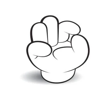 Big hands in black Stock Illustration