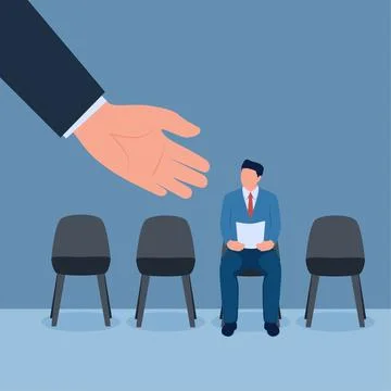 Big hands open to receive potential new employees, metaphor of recruitment Stock Illustration