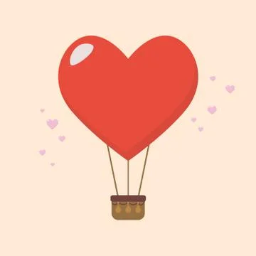 Big heart balloon Stock Illustration