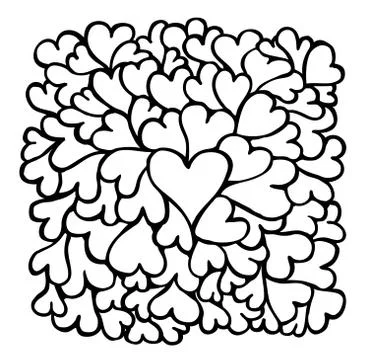 Big hearts texture Stock Illustration