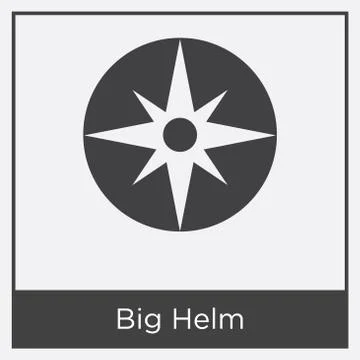 Big Helm icon isolated on white background Free Stock Illustration