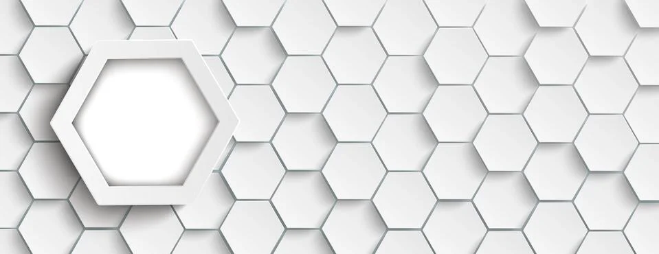 Big Hexagons Structure Background Header Illustrazione stock
