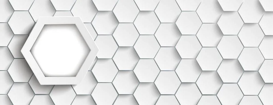 Big Hexagons Structure Background Header Hexagon structure on the gray bac... 库存照片