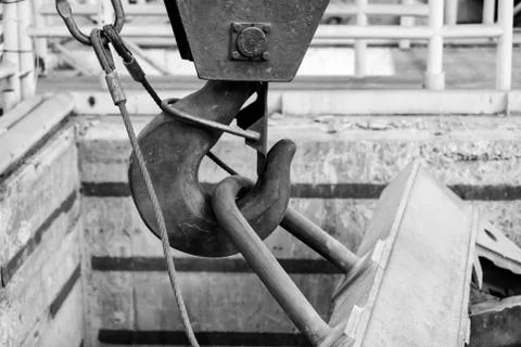 Big hook with safety latch Stock Photos