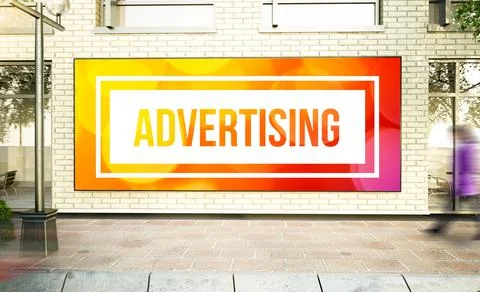 Big horizontal poster mockup Stock Illustration