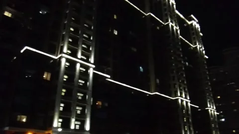 Big House with Lights Stock Footage 242243818