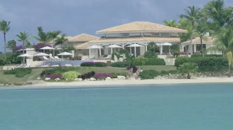 Big House by the Sea Stock Footage 22340909