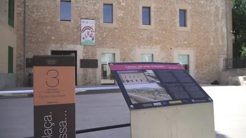 Big house with stone facade Stock Footage 134605906