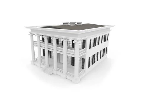 Big house on a white background big house on a white background Copyright:... Stock Photos