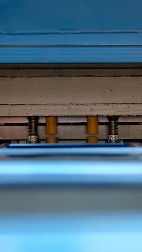 Big Hydraulic Press Brake Vertical Video Stock-Footage 334883990