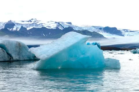 Big ice blue floating Stock Photos