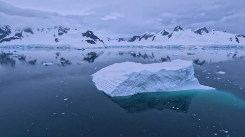 Big iceberg floating in Antarctica Stock Footage 303567552