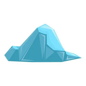 Big iceberg floating in ocean, global warming concept Stock Illustration