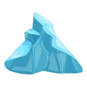 Big iceberg floating on water surface, huge chunk of ice Stock Illustration