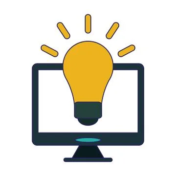 Big idea on computer symbol Illustrazione stock