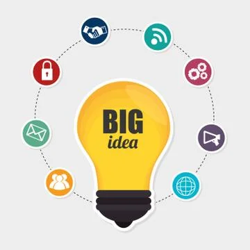 Big idea, creative and intelligence Stock Illustration