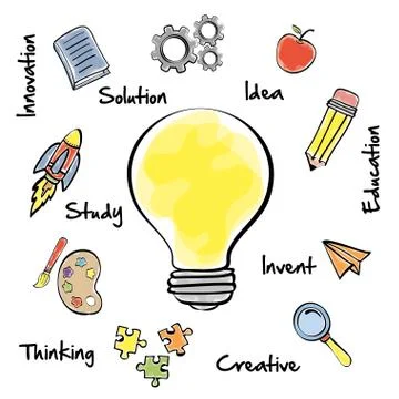 Big idea design. Creative icon. draw illustration , vector Stock Illustration