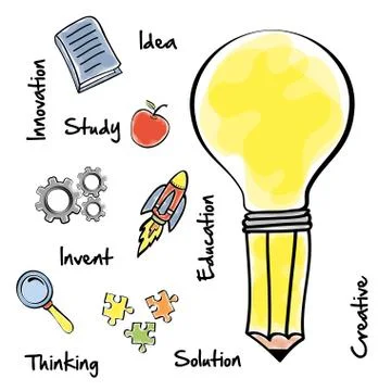 Big idea design. Creative icon. draw illustration , vector Stock Illustration
