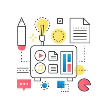 Big idea, finding solution, brainstorming, creative thinking vector concept in Stock Illustration