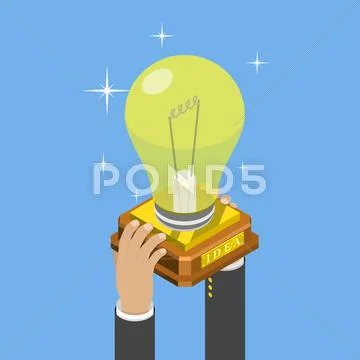 Big idea isometric flat vector concept. Stock Illustration