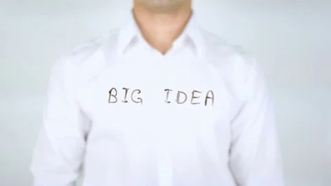 Big Idea, Man Writing on Glass Stock Footage