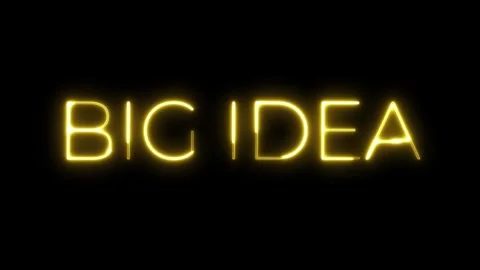 Big Idea Neon Text Animation Stock Footage 318339215