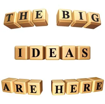 The big ideas are here isolated Stock Illustration