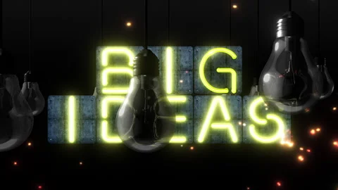 Big Ideas with Light Bulbs Stock Footage 265271376