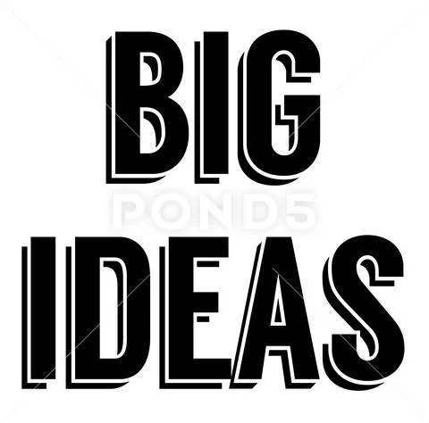 BIG IDEAS stamp on white Stock Illustration
