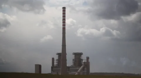 Big Industrial Chimney Stock Footage 53255352